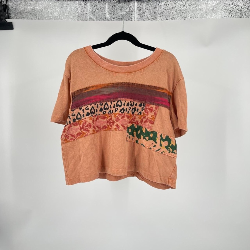 Urban Outfitters Women's Animal Print Crop Top S Tropical Maximalist Patchwork